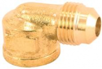 BRASS ELBOW, 3/8 FLARE X 1/2 FEMALE PIPE