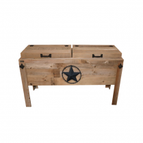 DOUBLE COOLER-STAR W/BARBED WIRE-BLACK