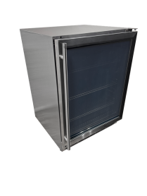 RCS Glass Door Refrigerator W/Lock, SS Body Outdoor Rated