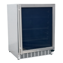RCS Glass Door Refrigerator W/Lock, SS Body Outdoor Rated