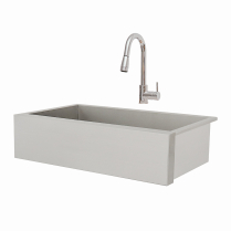32" Outdoor Rated Farmhouse Sink, incl Faucet/Drain