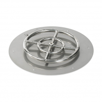 30" Round SS Flat Pan w/18" Fire Ring