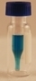 Clear Screw Top vial with fused 300uL insert, Blue Cap, PTFE