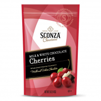 Chocolate Cherries (Milk & White Chocolate Red Color), 4.5 oz.