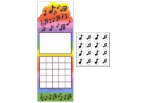 MUSIC INCENTIVE CHART Bookmarks & MINI NOTES Stickers Set
