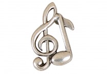SILVER CLEF /  NOTE LAPEL PIN