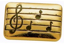 MUSIC BAR W/ CLEF & NOTES LAPEL PIN