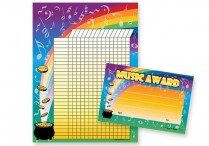 RAINBOW MUSIC Incentive Chart & Award Certificates Set