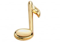 LARGE GOLD EIGHTH NOTE PIN