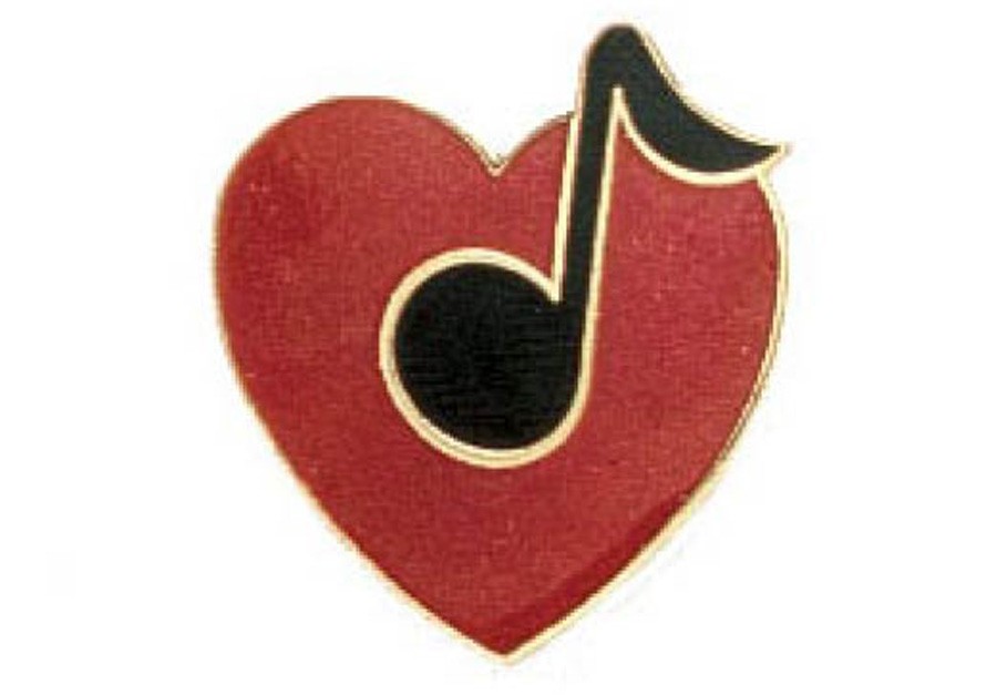 ENAMEL PIN Note/Heart Music in Motion
