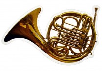 DIE CUT MAGNET French Horn