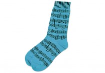 SHEET MUSIC Women's Socks BLUE