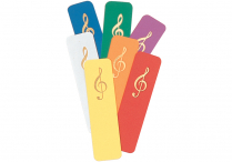 PLASTIC BOOKMARKS Gold G-Clef
