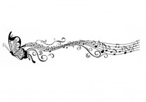 WALL DECAL Butterfly Music