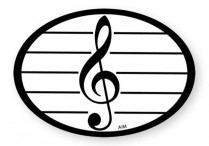 OVAL MAGNET G Clef