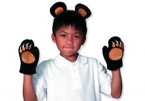 BLACK BEAR EARS HEADBAND AND PAWS