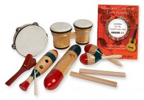 LATIN RHYTHM Instruments Set & MUSIC AND CULTURE OF LATIN AMERICA Book/CD Set