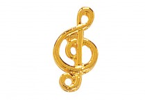 GOLD CLEF LAPEL PIN