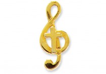 CLEF WITH CROSS TACK PIN