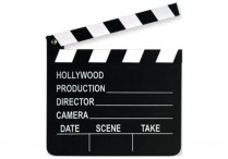 CLAPBOARD WITH CHALK