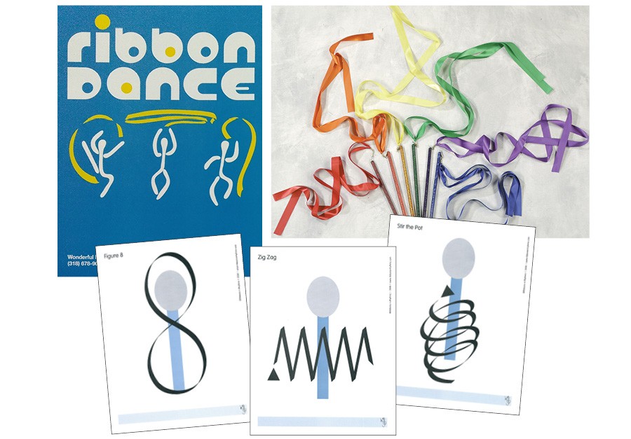 RIBBON DANCE CHOREOGRAPHY Kit and 6 RIBBON WANDS (72") Music in Motion