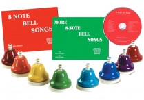 Chroma-Notes 8-NOTE DESKBELLS with BELL SONGBOOKS Vols 1 and 2 & CD