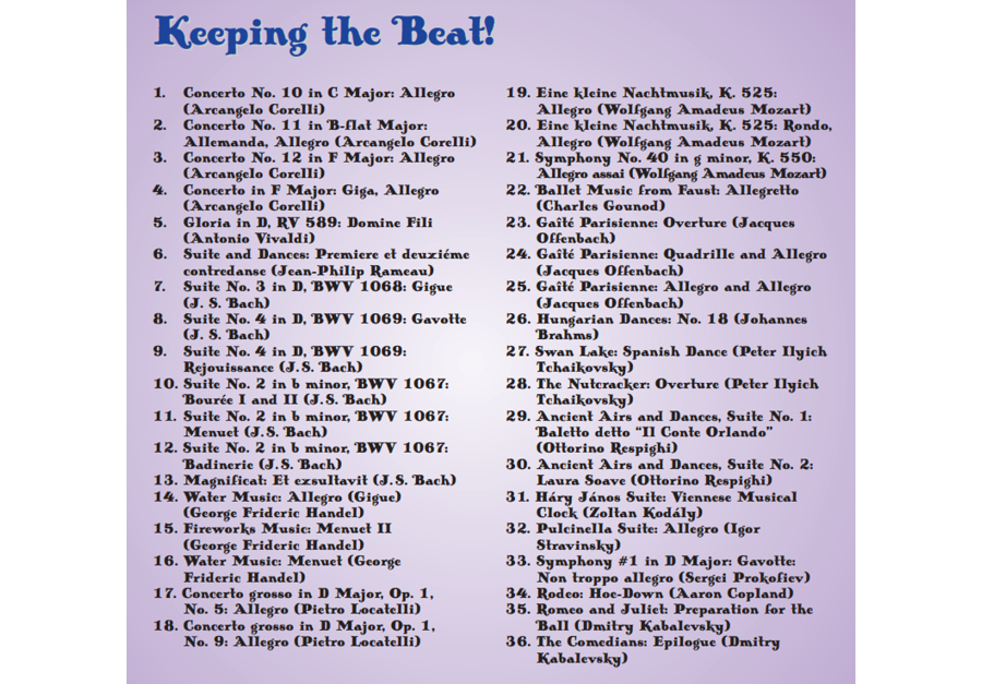 First Steps in Classical KEEPING THE BEAT! CD Music