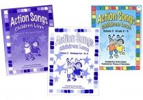 ACTION SONGS CHILDREN LOVE:  Set of 3  Books & CDs