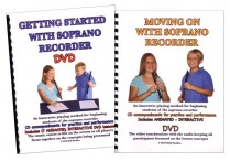 GETTING STARTED & MOVING ON WITH SOPRANO RECORDER Paperbacks/CDs & DVDs Set