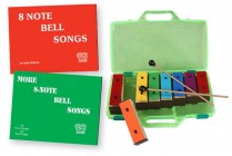 RESONATOR BELLS & TWO 8-NOTE BELL SONG BOOKS Set