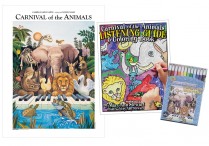 CARNIVAL OF THE ANIMALS Coloring Book, Crayons & Poster Set