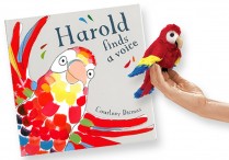 HAROLD FINDS A VOICE Book & PARROT Finger Puppet