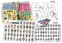 GREAT COMPOSERS & INSTRUMENTS Laminated Mat Set