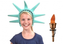 STATUE OF LIBERTY HEADPIECE & FLAME TORCH Set