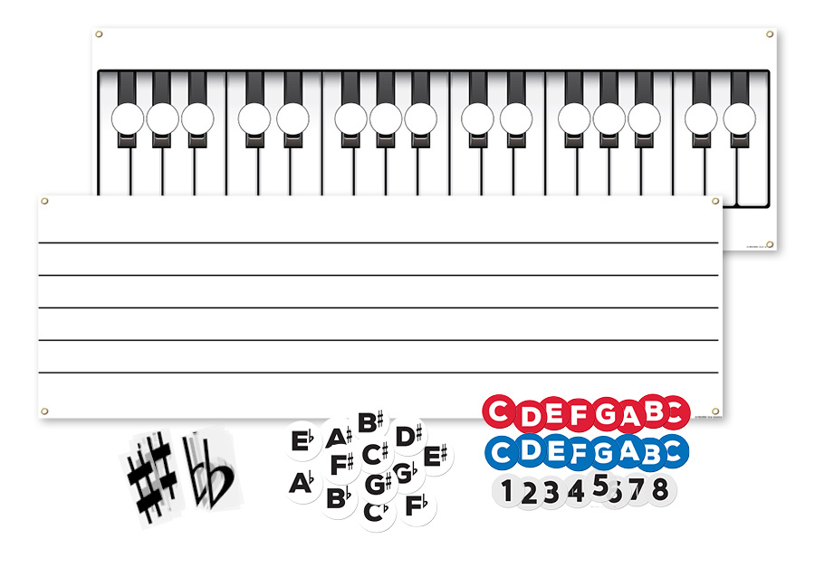 Music-Go-Rounds NOTES, SHARPS/FLATS & KEYS and GIANT  WALL CHARTS