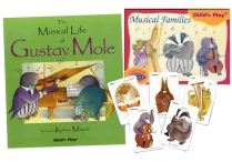 MUSICAL LIFE OF GUSTAV MOLE Paperback/CD &  MUSICAL FAMILIES Card Game
