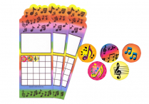 MUSIC INCENTIVE CHART Bookmarks & MUSIC SYMBOL Stickers Set