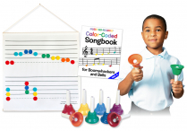 Kidsplay 8-NOTE HANDBELLS, COLORSTAFF, and COLOR-CODED SONGBOOK Set
