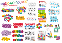 MUSIC-GO-ROUNDS Book, 27 MGR Sets, 20 Tunics, 2 Cubes, 3 Magnetic Spinners