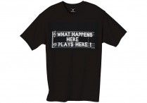WHAT HAPPENS HERE PLAYS HERE T-Shirt