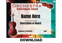 ORCHESTRA ACHIEVEMENT Downloadable Certificate