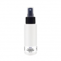 White HDPE Plastic Bottle 60ml + Black Sprayer