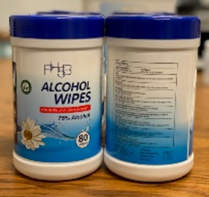 80 CT Canister Sanitizing Wipes w/ 75% Alcohol (80wipe/Can, 20 Can/Case)