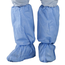 PRIMED® Anti-Skid Shoe Covers, Knee High, Universal, Blue