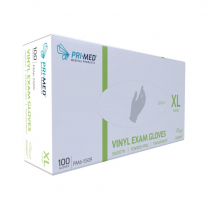 PRIMED® Comfort™ Vinyl Exam Gloves (100 per box), X-Large