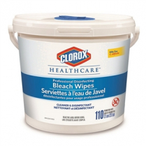 Clorox® Professional Disinfecting Bleach Wipes, 12" x 12"