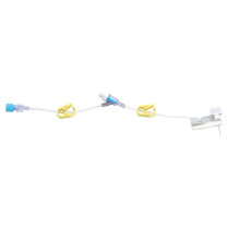 ICU Medical® Gripper Plus™ Safety Port Access Needle, Y-Site, Removable Injection Cap, 22G x 3/4"