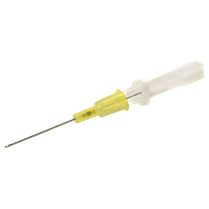 ICU Medical® Optiva™ IV Catheters, Straight, 24G x 3/4", Yellow
