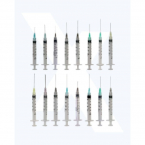 Exel® 3ml Syringe/Needle Combination Luer-Lock Tip, 23G x 1" Deep Blue