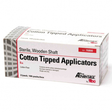 Medline MDS202000 Cotton Tipped Applicators 6in Wood Shaft (Packs of 2)  (100/Box)